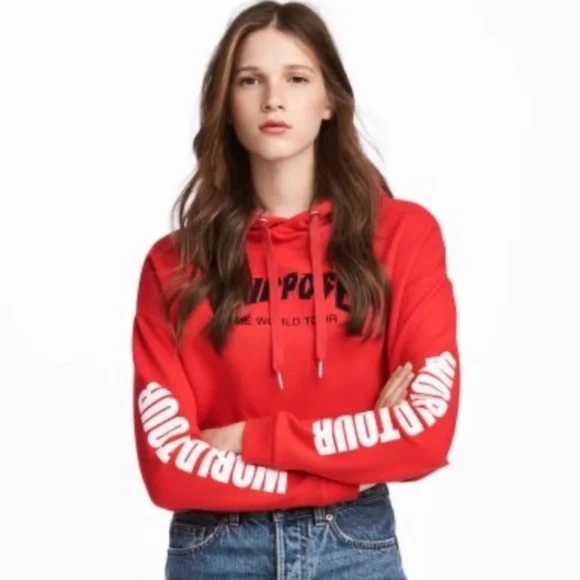 Justin Bieber x Divided H&M | Purpose World Tour Cropped Hoodie | Size XS - Picture 1 of 9